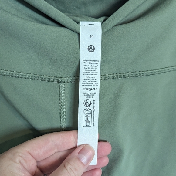 Lululemon NWT Align High Rise Leggings 23" Crop - Desert Green sz 14 - Picture 3 of 6